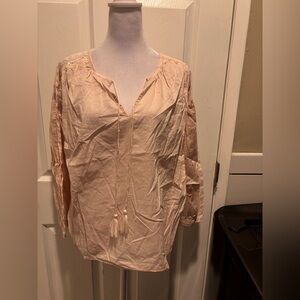 Levi’s Baby Pink Peasant Top Blouse
